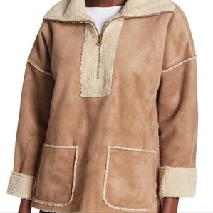 Velvet by Graham & Spencer Women's Reversible Lux Sherpa PulloverTrack